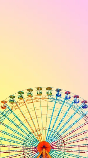 Pastel Iphone Ferris Wheel Wallpaper