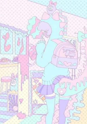 Pastel Kawaii Aesthetic Room Wallpaper