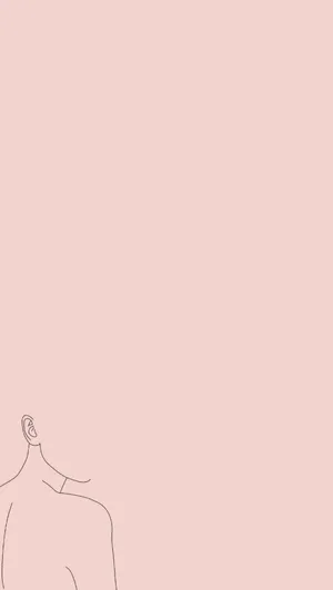 Pastel Minimalist Back Line Art Wallpaper