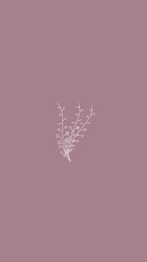 Pastel Minimalist Floral Sketch Wallpaper