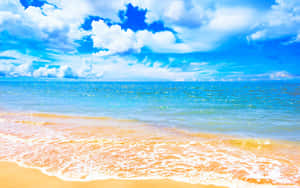 Pastel Paradise Beachscape Wallpaper