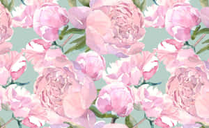 Pastel Peony Pattern Wallpaper Wallpaper