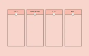 Pastel Pink Aesthetic Computer Organizer Wallpaper