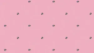 Pastel Pink Bee Pattern Aesthetic Wallpaper