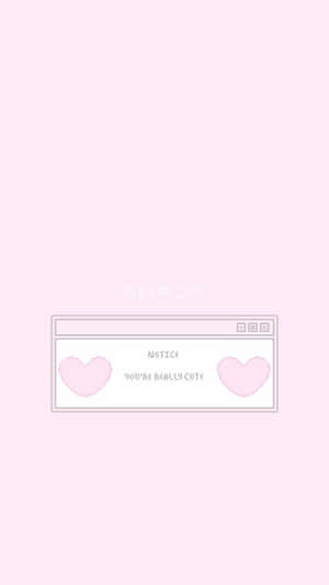 Pastel Pink Cute Alert Graphic Wallpaper