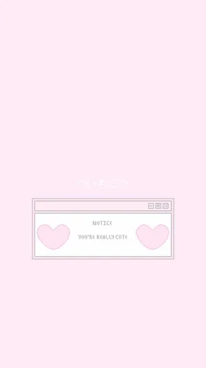 Pastel Pink Cute Alert Graphic Wallpaper