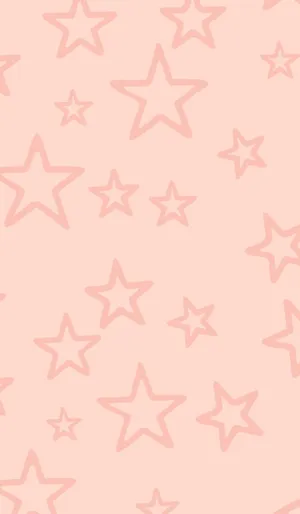 Pastel Pink Cute Stars Illustration Wallpaper