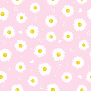 Pastel_ Pink_ Daisy_ Pattern.jpg Wallpaper