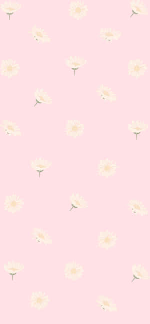 Pastel Pink Floral Pattern Wallpaper