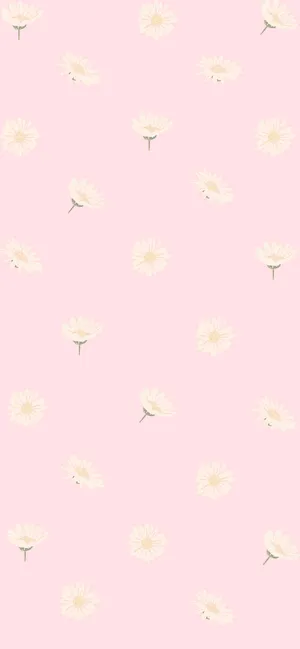 Pastel Pink Floral Pattern Wallpaper