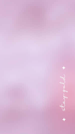 Pastel Pink Gradient Stay Gold Background Wallpaper