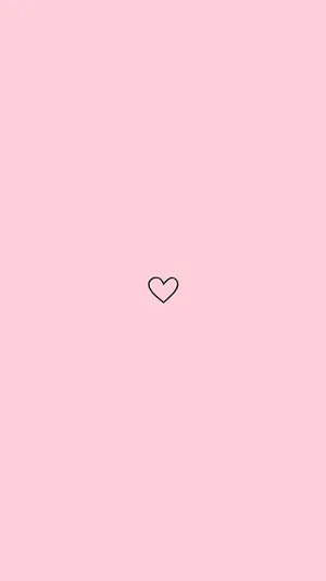 Pastel Pink Heart Simplicity Wallpaper