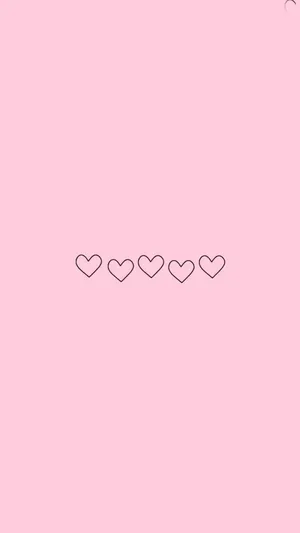 Pastel Pink Hearts Iphone Wallpaper