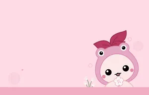 Pastel Pink Kawaii Creature Wallpaper Wallpaper