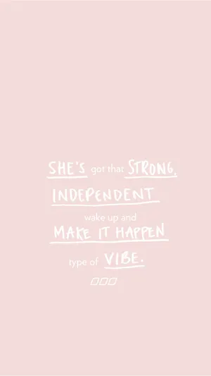 Pastel Pink Minimalist Confidence Quote Wallpaper