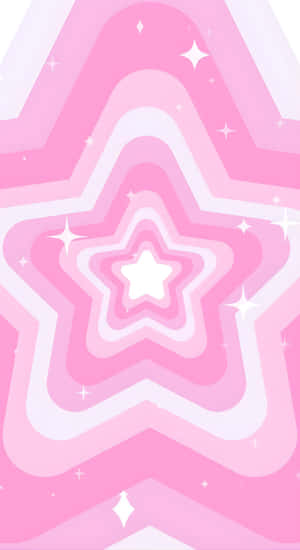 Pastel Pink Star Vortex Wallpaper