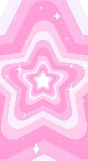 Pastel Pink Star Vortex Wallpaper