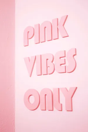 Pastel Pink Vibes Only Wall Art Wallpaper