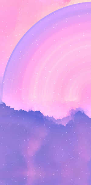 Pastel Planet Rising Over Mountains.jpg Wallpaper