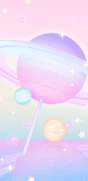 Pastel Planetary Dreamscape Wallpaper