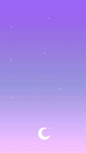 Pastel Purple Aesthetic Starry Sky Wallpaper