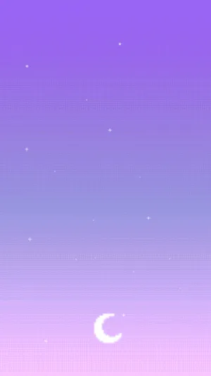 Pastel Purple Aesthetic Starry Sky Wallpaper