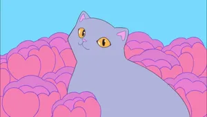 Pastel Purple Cat Clouds Aesthetic.jpg Wallpaper