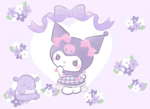 Pastel Purple Kuromi Cute Illustration Wallpaper