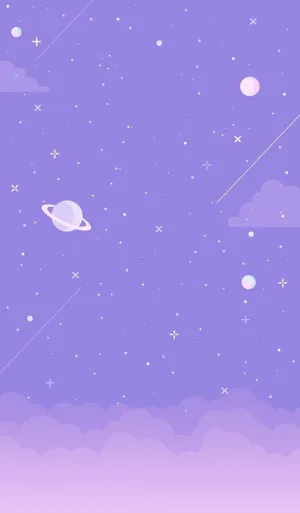 Pastel Purple Space Aesthetic Wallpaper