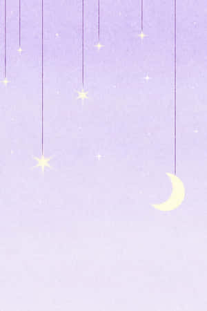 Pastel Purple Starry Night Aesthetic.jpg Wallpaper