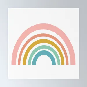 Pastel Rainbow Art Print Wallpaper