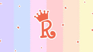 Pastel Rainbow R Alphabet Wallpaper