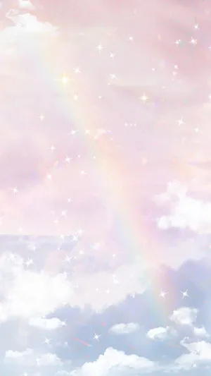 Pastel_ Rainbow_ Sky_with_ Sparkles.jpg Wallpaper