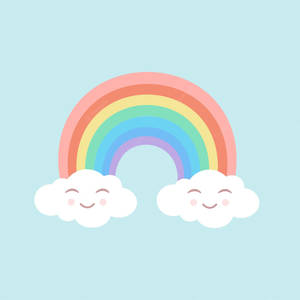 Pastel Rainbow Vector Art Wallpaper