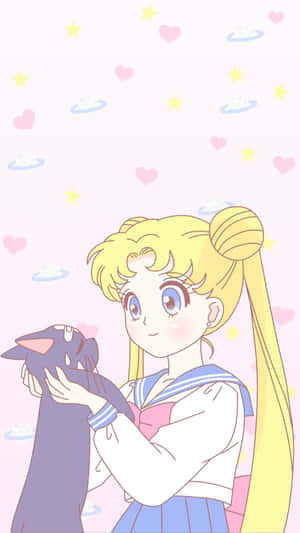 Pastel Sailor Moon Luna Anime Girl Wallpaper