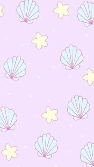 Pastel Seashells Pattern Wallpaper