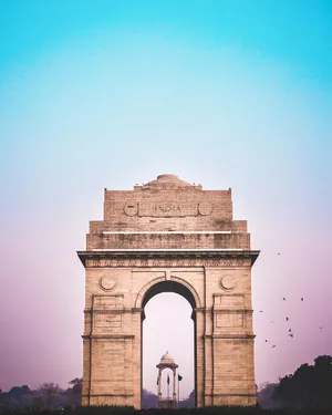 Pastel Sky Gateway To India Wallpaper