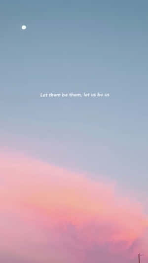 Pastel Sky Inspirational Quote Wallpaper