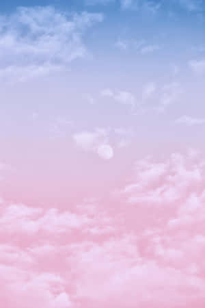 Pastel Sky Moonrise Wallpaper