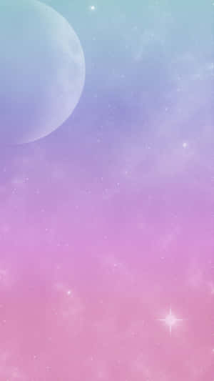 Pastel_ Space_ Aesthetic_with_ Planet_and_ Stars.jpg Wallpaper