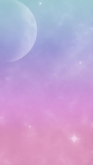 Pastel_ Space_ Aesthetic_with_ Planet_and_ Stars.jpg Wallpaper