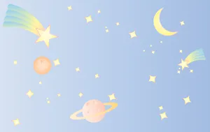 Pastel Space Celestial Elements Wallpaper