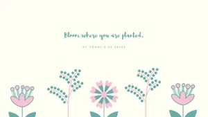 Pastel Spring Blooms In Serene Landscape Wallpaper