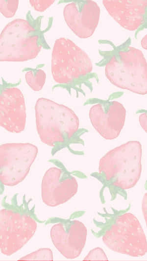Pastel Strawberry Kawaii Wallpaper