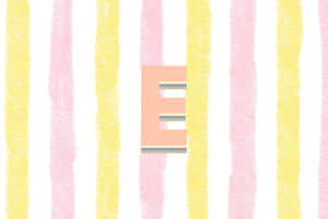 Pastel Striped Backgroundwith Letter E Wallpaper