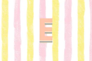 Pastel Striped Backgroundwith Letter E Wallpaper
