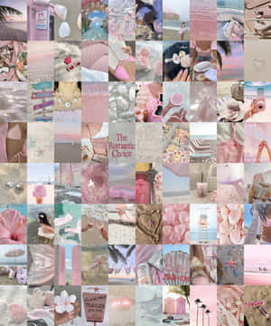 Pastel Summer Aesthetic Collage Wallpaper