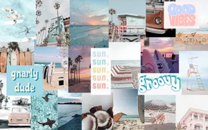Pastel_ Summer_ Collage Wallpaper