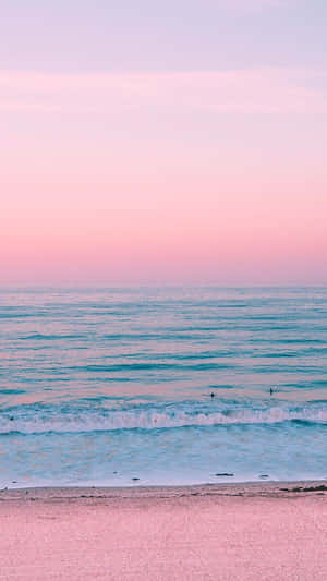 Pastel Summer Sky And Beach Wallpaper