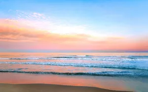 Pastel Sunset Beachscape Wallpaper